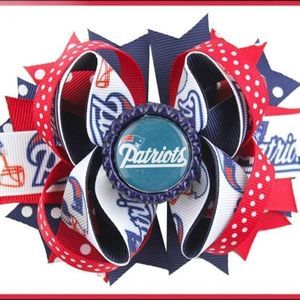 4.5 INCH NFL NEW ENGLAND PATRIOTS HAIRBOW